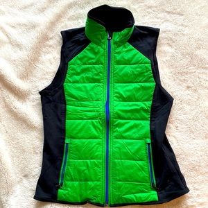 Ralph Lauren | Size XS | Women’s Green and Black Puffer Vest Ski Winter Zip
